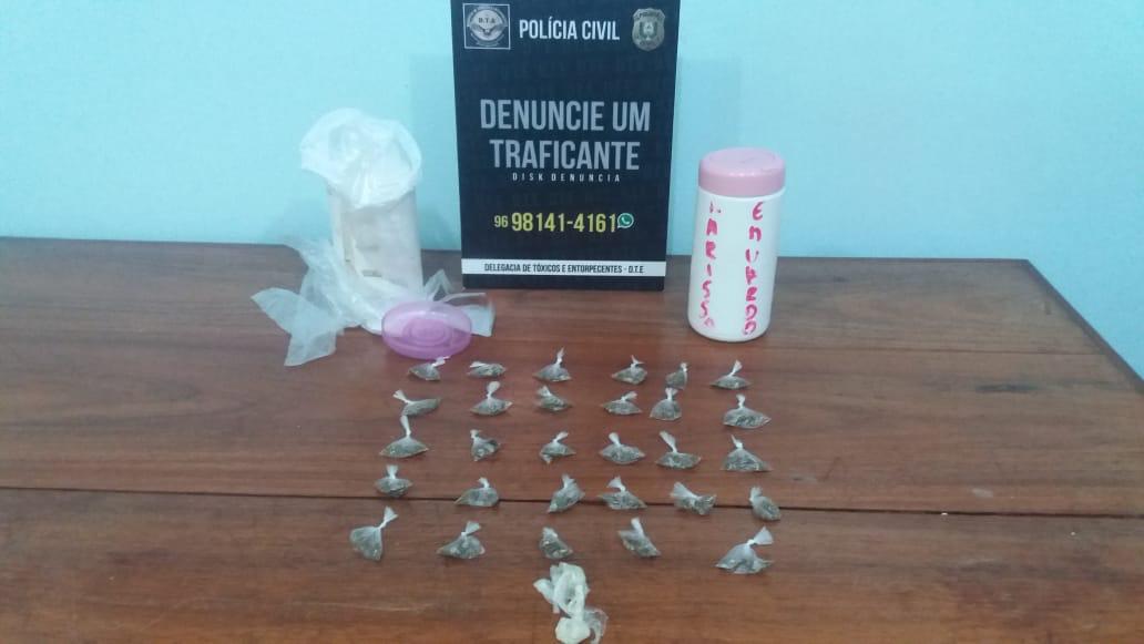 POLÍCIA CIVIL PRENDE MULHER POR TRÁFICO DE DROGAS EM MACAPÁ
